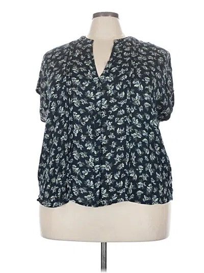 Pre-owned Treasure & Bond Short Sleeve Blouse In Blue