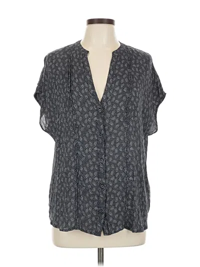 Pre-owned Treasure & Bond Short Sleeve Blouse In Gray