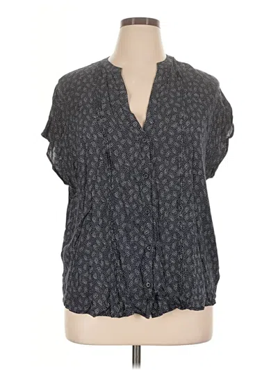 Pre-owned Treasure & Bond Short Sleeve Blouse In Gray
