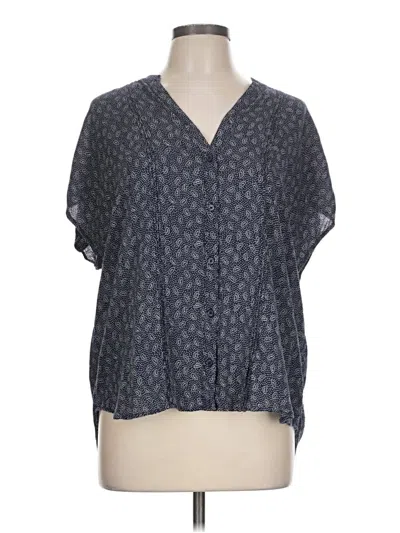 Pre-owned Treasure & Bond Short Sleeve Blouse In Gray