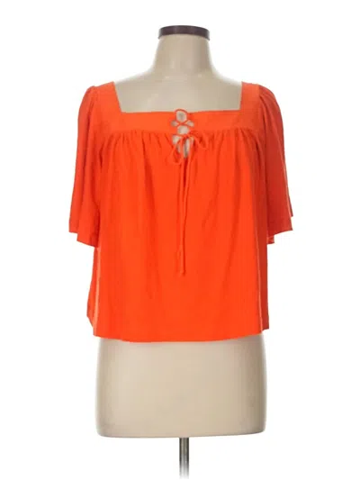 Pre-owned Treasure & Bond Short Sleeve Blouse In Orange
