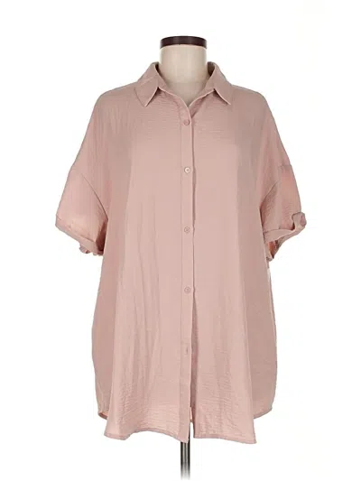 Pre-owned Treasure & Bond Short Sleeve Blouse In Pink