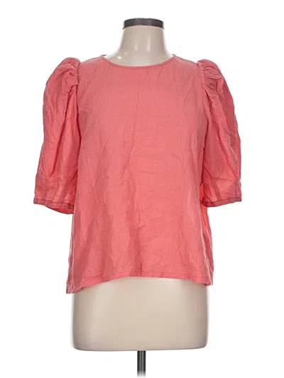 Pre-owned Treasure & Bond Short Sleeve Blouse In Pink