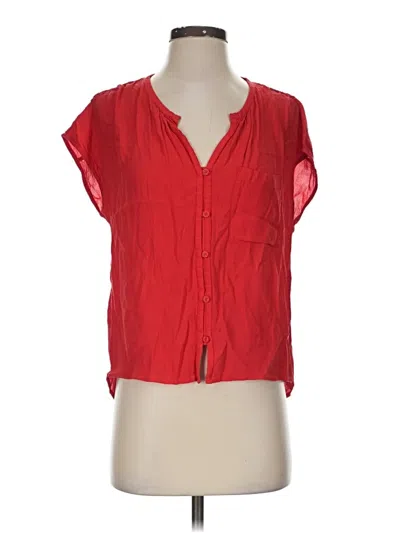 Pre-owned Treasure & Bond Short Sleeve Blouse In Red