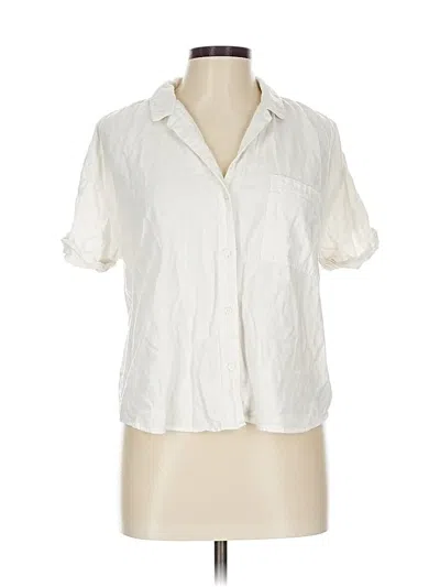 Pre-owned Treasure & Bond Short Sleeve Blouse In White