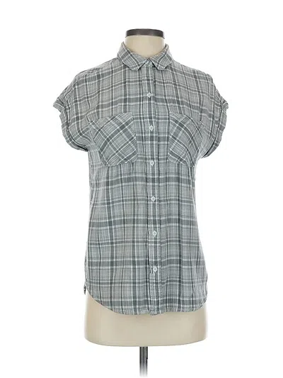 Pre-owned Treasure & Bond Short Sleeve Button Down Shirt In Gray