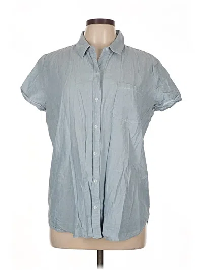 Pre-owned Treasure & Bond Short Sleeve Button Down Shirt In Gray