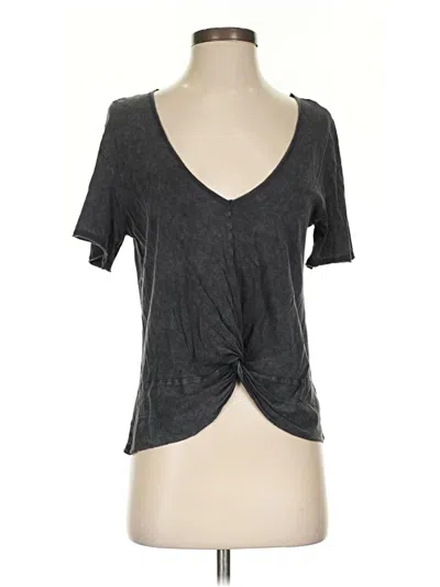 Pre-owned Treasure & Bond Short Sleeve Top Gray Sweetheart Neckline Tops