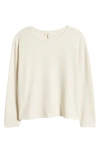 TREASURE & BOND TREASURE & BOND SHRUNKEN CROP BOXY THERMAL CREWNECK TOP