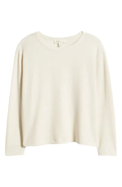 Treasure & Bond Shrunken Crop Boxy Thermal Crewneck Top