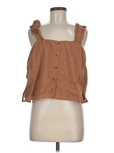 Pre-owned Treasure & Bond Sleeveless Blouse In Brown