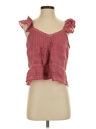 Pre-owned Treasure & Bond Sleeveless Blouse In Burgundy