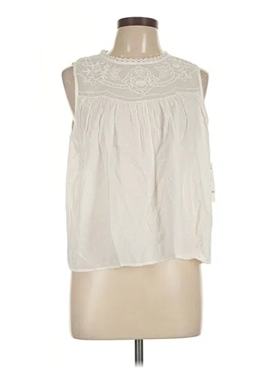 Pre-owned Treasure & Bond Sleeveless Blouse In Ivory