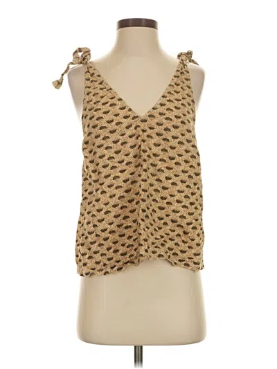 Pre-owned Treasure & Bond Sleeveless Blouse In Tan