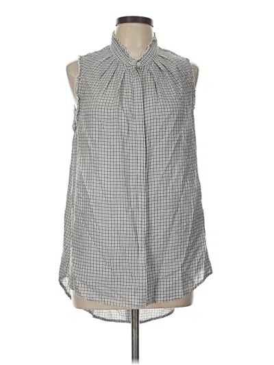 Pre-owned Treasure & Bond Sleeveless Button Down Shirt In Gray
