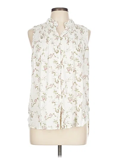 Pre-owned Treasure & Bond Sleeveless Button Down Shirt In White