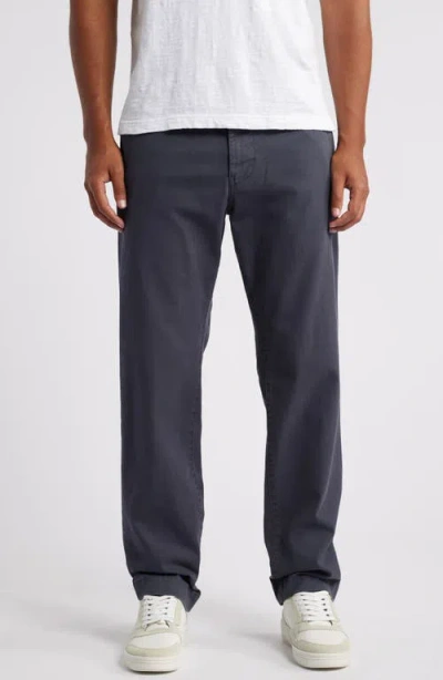 Treasure & Bond Straight Fit Flat Front Stretch Twill Chinos In Navy India Ink