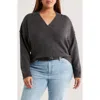 Treasure & Bond Slouchy V-neck Sweater In Black