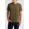 Treasure & Bond Lived In Slub Jersey Crewneck T-shirt In Olive Night