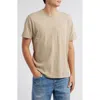 Treasure & Bond Lived In Slub Jersey Crewneck T-shirt In Tan Burrow
