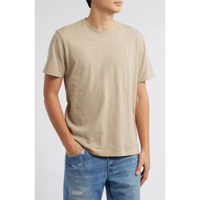 Treasure & Bond Lived In Slub Jersey Crewneck T-shirt In Tan Burrow