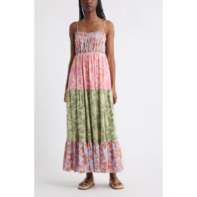 Treasure & Bond Smocked Tiered Sleeveless Maxi Dress