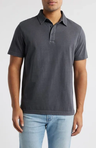 Treasure & Bond Solid Cotton Jersey Polo In Navy India Ink