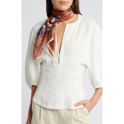 Treasure & Bond Square Satin Scarf In Multi