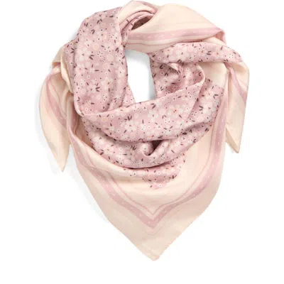 Treasure & Bond Square Satin Scarf In Pink