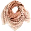 Treasure & Bond Square Satin Scarf In Rust Crescent Border