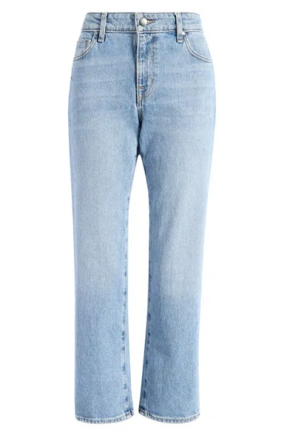 Treasure & Bond Mid Rise Straight Leg Ankle Jeans In Light Wash