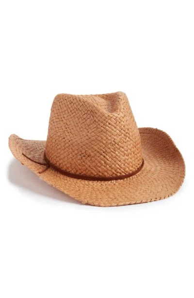 Treasure & Bond Straw Cowboy Hat In Tan Bronze Combo