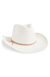 Treasure & Bond Straw Cowboy Hat In White Combo