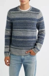 Treasure & Bond Stripe Crewneck Sweater In Blue