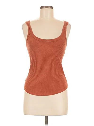 Pre-owned Treasure & Bond Tank Top Orange Strapless Neckline Tops