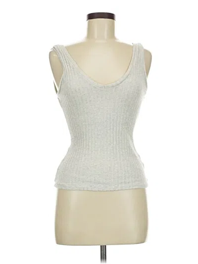 Pre-owned Treasure & Bond Tank Top Silver Strapless Neckline Tops