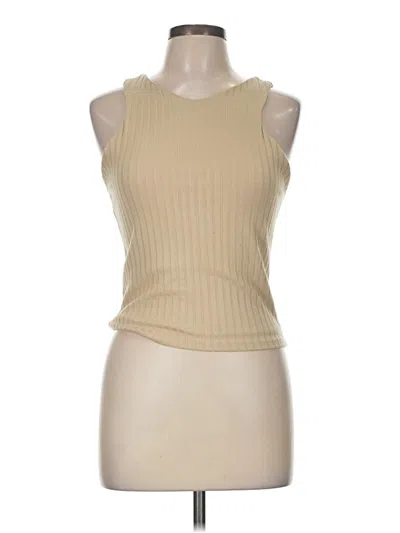 Pre-owned Treasure & Bond Tank Top Tan Halter Neckline Tops In Brown
