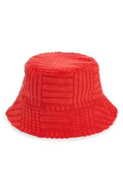 Treasure & Bond Terry Bucket Hat In Red