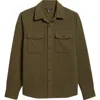 Treasure & Bond Texture Twill Button-up Shirt In Green