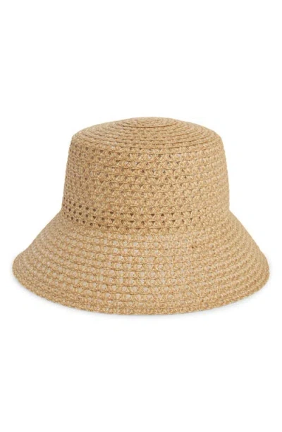 Treasure & Bond Textured Straw Bucket Hat In Neutral