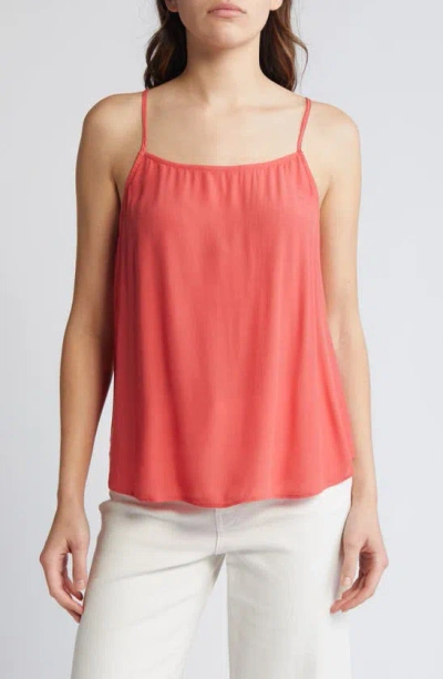 Treasure & Bond Tie Back Camisole In Red Cranberry