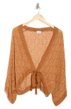 Treasure & Bond Tie Front Wrap Top In Rust Penny Geo