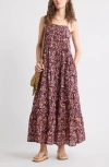 Treasure & Bond Tie Shoulder Tiered Maxi Dress
