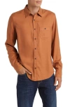 TREASURE & BOND TRIM FIT SOLID LYOCELL BUTTON-UP SHIRT
