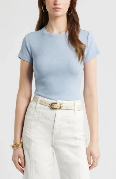 Treasure & Bond Tuckable Rib Baby Tee In Blue