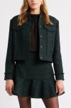 Treasure & Bond Tweed Bouclé Jacket In Black
