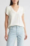 Treasure & Bond Core Cotton V-neck T-shirt In Ivory Dove