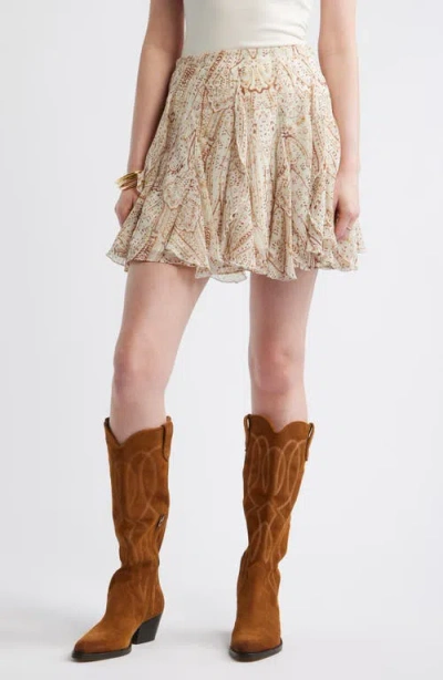 Treasure & Bond Vertical Ruffle Miniskirt In Yellow