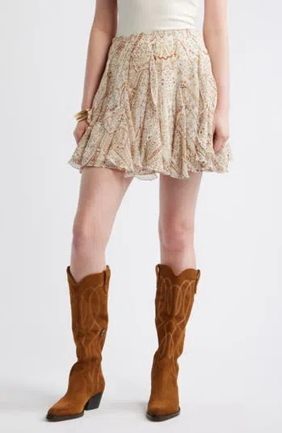 Treasure & Bond Vertical Ruffle Miniskirt In White