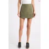 Treasure & Bond Wash Effect Cotton Utility Miniskirt In Olive Kalamata